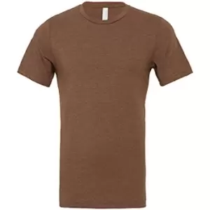 Canvas Unisex Jersey Crew Neck T-Shirt / Mens Short Sleeve T-Shirt (2XL) (Heather Brown)