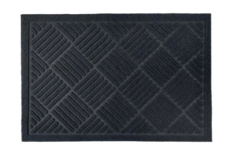 Image of Emma Barclay Cross Hatch Anti Slip Mat Black 60X40Cm