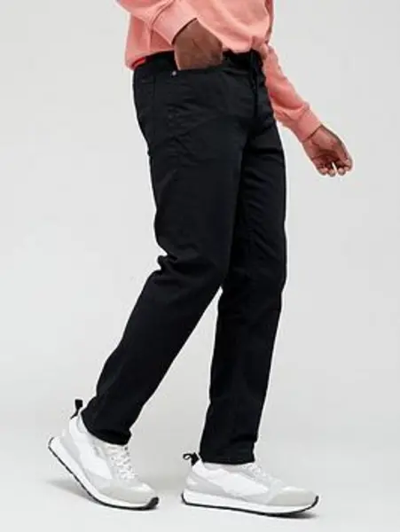 Image of HUGO 634 Tapered Fit Jean - Black Size 36, Inside Leg Regular, Men