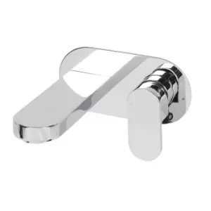 Image of Wall Mounted Chrome Basin Mixer Tap - Como