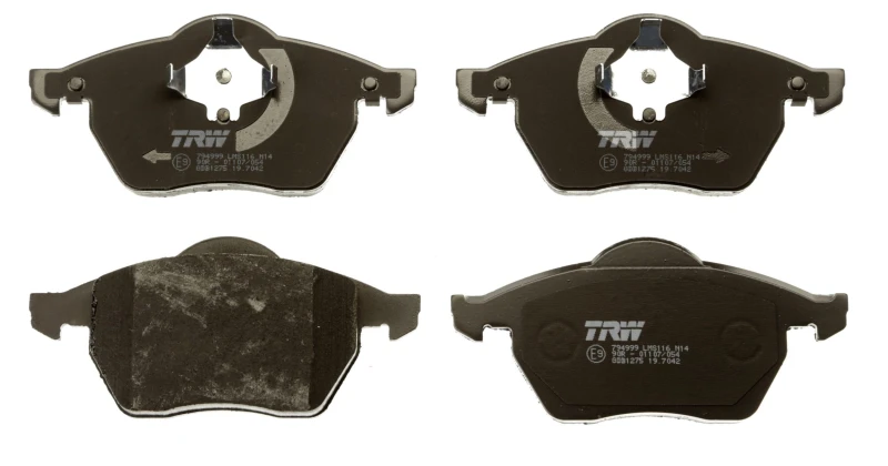 Image of TRW GDB1275 Brake pad set not prepared for wear warning indicator Brake Pad Set,disc brake (402)