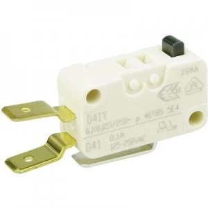 image of Cherry Switches Microswitch D413 V3AA 250 V AC 0.1 A 1 x OnOn momentary