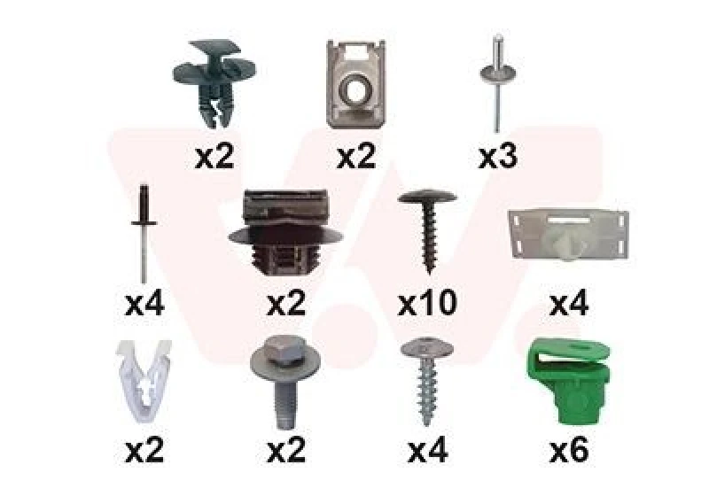 Image of VAN WEZEL Mounting Kit, bumper VAN WEZEL 4043793