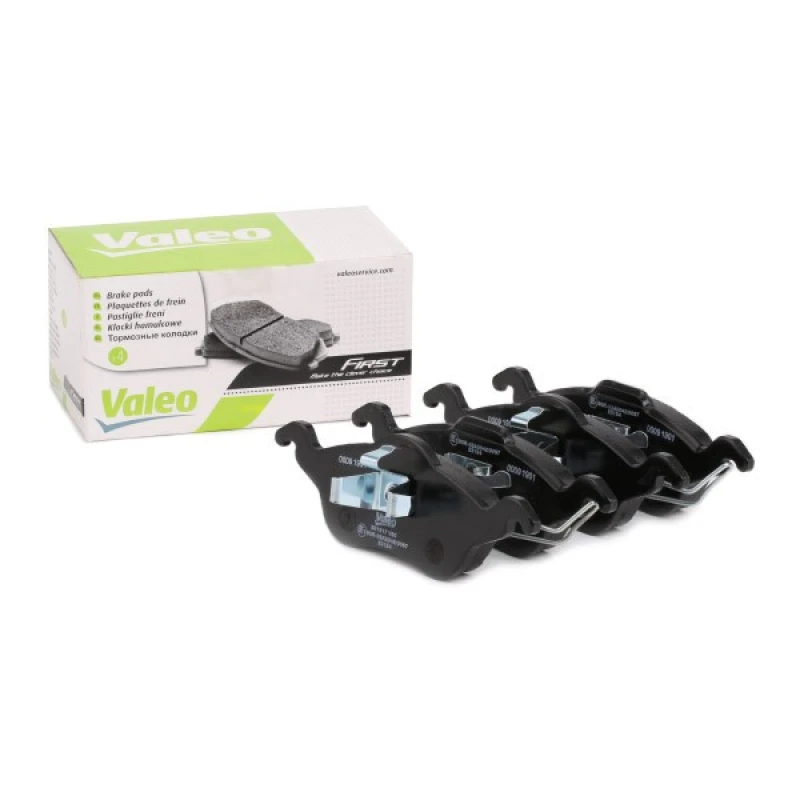 Image of VALEO 301317 Brake pad set Front Axle, without integrated wear sensor, FIRST, without anti-squeak plate Brake Pad Set,disc brake (402)