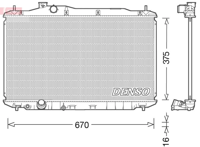 Image of DENSO Engine radiator DENSO DRM40040