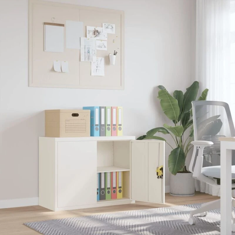 Image of VIDAXL File Cabinet White 90x40x70cm Steel vidaXL 339720
