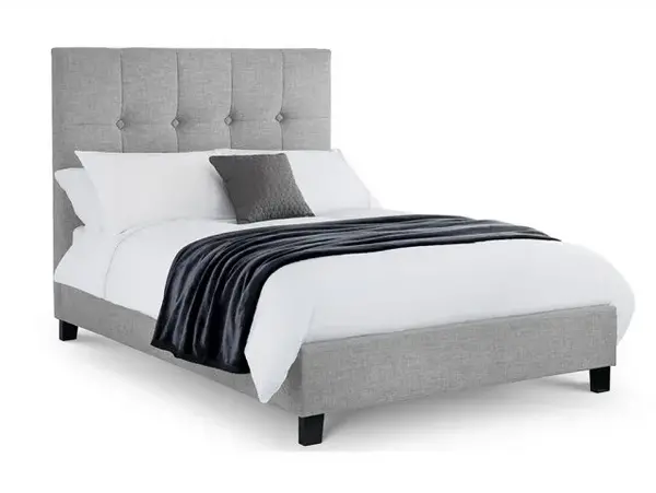 image of Julian Bowen Sorrento 6ft Super King Size Light Grey Fabric Bed Frame