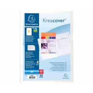 image of Kreacover Display Book PP A4, 30 Pkts, White, Pack of 12