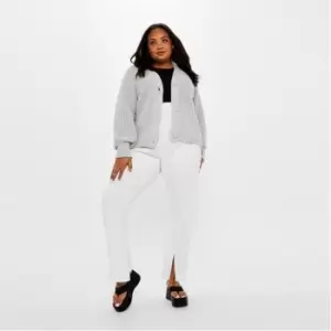 Missguided Plus Size Boxy Knit Cardigan - Grey