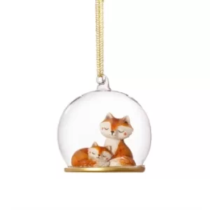 Image of Mum & Baby Fox Dome Bauble