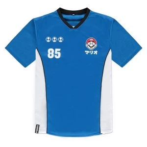 Image of Nintendo - Mario 85 Mens Large T-Shirt - Blue/White