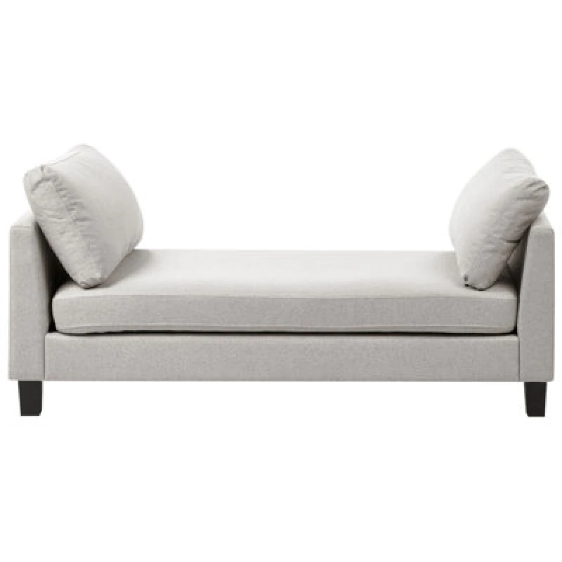 Image of Beliani Chaise Longue Archiane Fabric Light Grey
