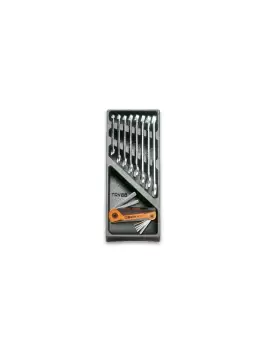 image of Beta Tools T22 15pc AF Hex Key & Combination Wrench Set Hard Tray for Roller Cab