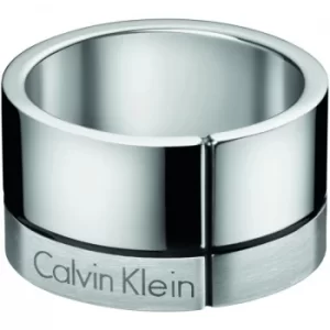 Image of Mens Calvin Klein Stainless Steel Size R/S Constructed Ring