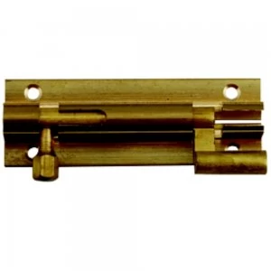 Image of Select Hardware Door Bolt Brass Cranked 75mm 1 Pack