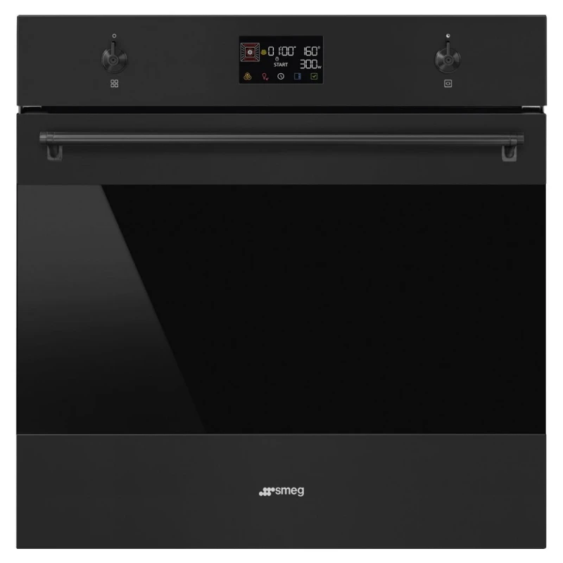 Image of Smeg Classic SO6302M2N Built In Electric Single Oven with Microwave Function - Matte Black