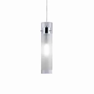 image of Flam 1 Light Large Ceiling Pendant Chrome, E27