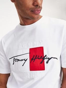 image of Tommy Hilfiger Box Signature T-Shirt - White Size M Men