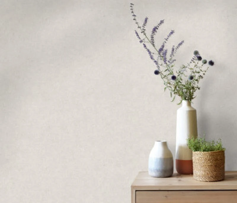 Image of Erismann Wallpaper Erismann Dash Plain Natural Vinyl Wallpaper Cream