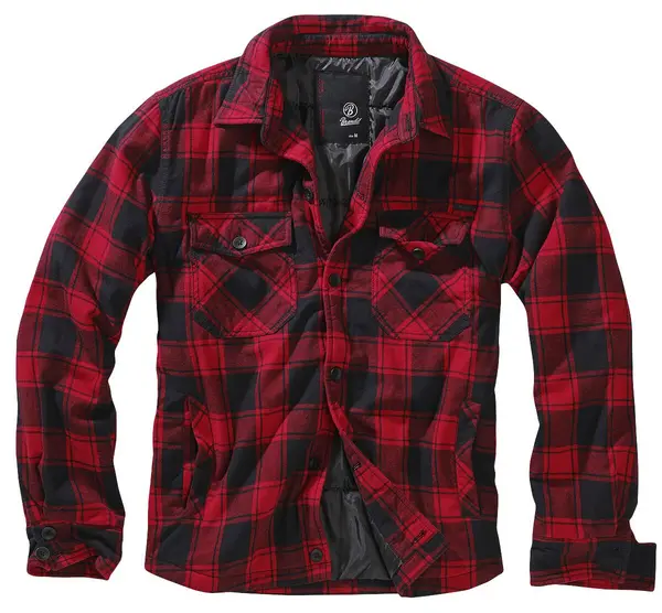 image of Brandit Lumberjacket Between-seasons Jacket Black red L Men