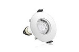 Integral Evofire Round 70mm cut-out Fire Rated Downlight Round Polished Chrome with GU10 Holder