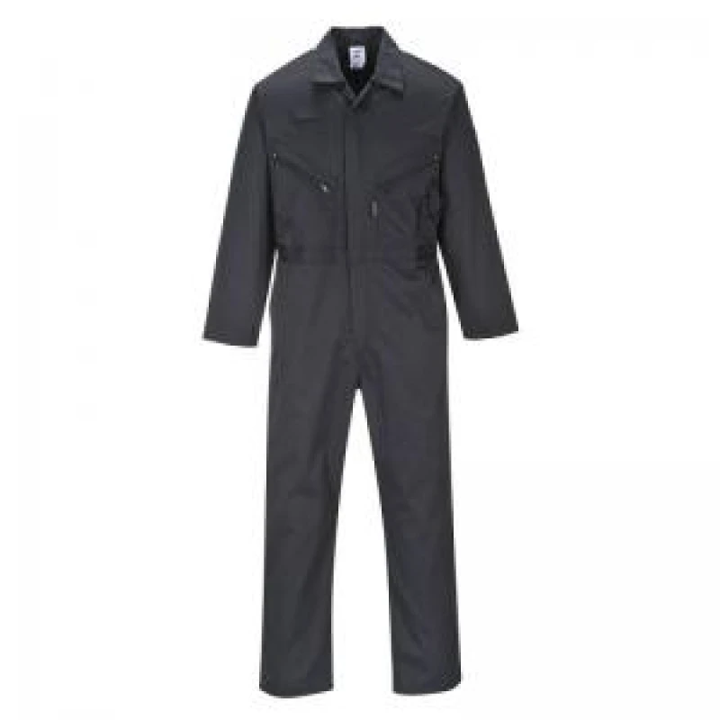 Image of Portwest Liverpool Zip Coverall C813BKTL Colour: Black