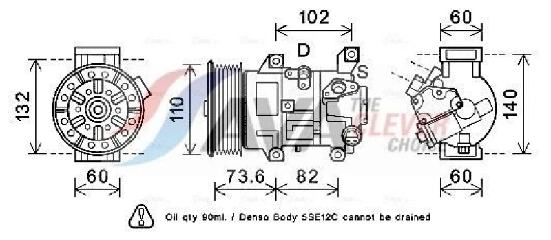 Image of Air conditioning compressor AVA COOLING SYSTEMS TOAK683