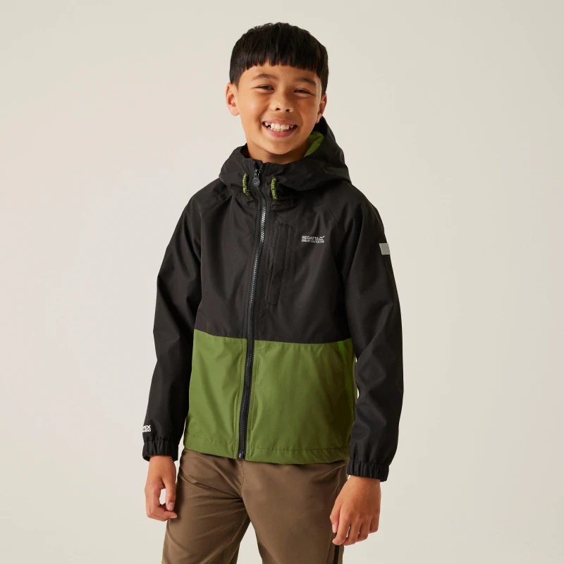 Image of Waterproof jacket for children Regatta Hanleigh II Noir Male 7/8 ans