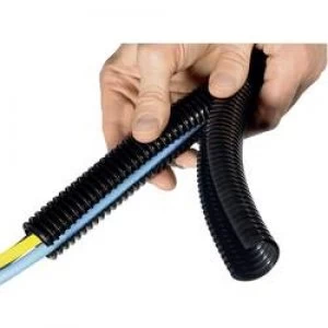 Image of HellermannTyton 166 11800 HG DC11 HelaGuard PA6 Double Slit Conduit Polamid 6 Black