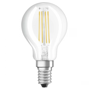 Image of Osram LV434288 LED 40W Filament Clear Glass Mini Globe SES Bulb - 2 Pack