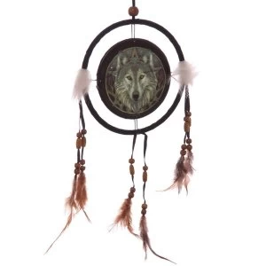 image of Celtic Wolf Head 16cm Dreamcatcher