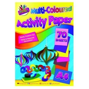 Image of Art Box Activity Paper Pad A4 Assorted Pack of 12 TAL06872