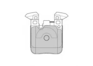 Image of Ferodo FDB4663 Brake Pad Set Rear Axle Premier Car