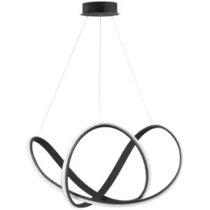 image of Netlighting Merano Cary Integrated LED Pendant Ceiling Light Sandy Black Alumini