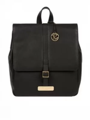 image of Pure Luxuries London Black 'Daisy' Leather Backpack