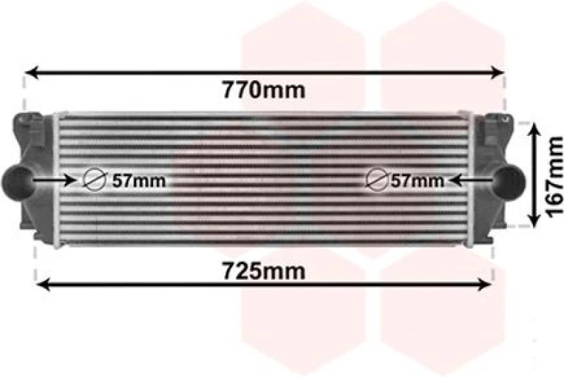 Image of VAN WEZEL Intercooler VAN WEZEL 30004396