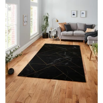 Image of Craft 23299 Black Gold 120cm x 170cm Rectangle - Yellow and Black