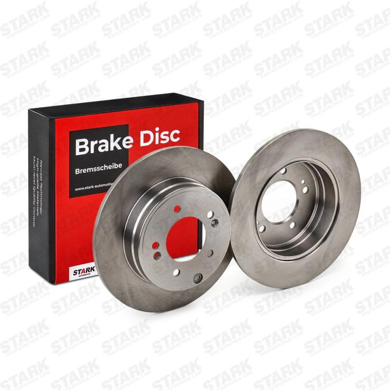 Image of STARK SKBD-0022380 Brake disc Rear Axle, solid, Cast Iron, Uncoated, Untreated, without bolts/screws Cast Iron Brake Disc (82)