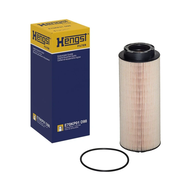 Image of HENGST FILTER E70KP01 D98 Fuel Filter Filter Insert, with gaskets/seals Fuel filter (9)