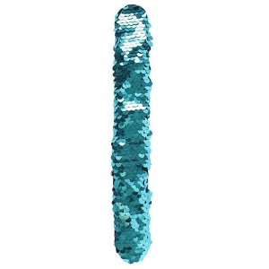 Image of Blue and Pink Reversible Sequin Snap Band Pack Of 12