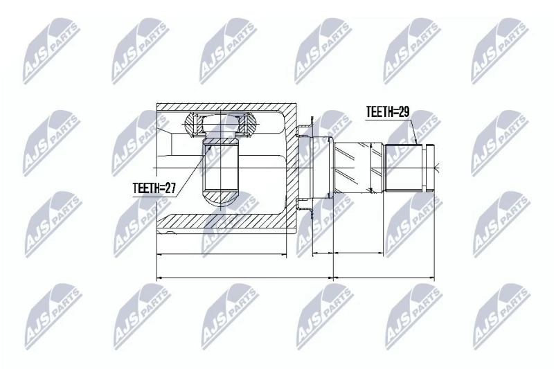 Image of NTY CV joint kit NTY NPW-NS-035