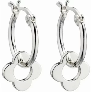 image of Ladies Orla Kiely Sterling Silver Flower Hoop Earrings