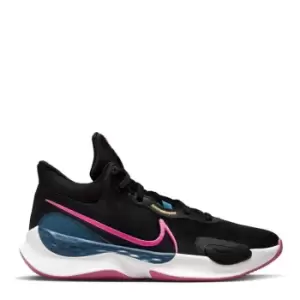 image of Nike Renew Elevate 3, Black/Pinksicle-Valerian Blue, size: 8, Male, Basketball Performance Low, DD9304-004