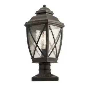 Image of Outdoor IP44 1 Bulb Wall Ground Pedestal Olde Bronze LED E27 60W