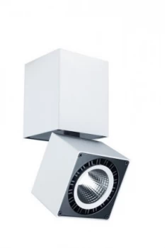 Spotlight 7.6cm Square 12W LED 3000K, 1040lm, Matt White