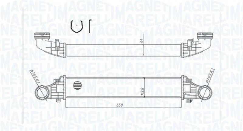 Image of MAGNETI MARELLI Intercooler MAGNETI MARELLI 351319204180