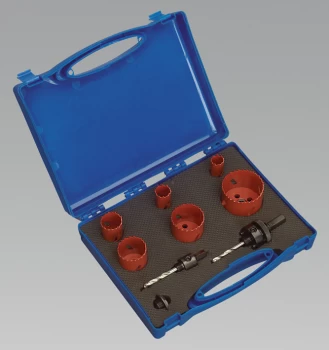 image of Sealey HKP9 Hole-Saw Kit Plumber's 9pc