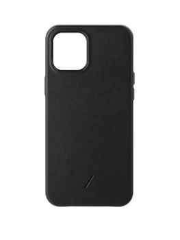 image of Native Union Clic Classic Fully Wrapped Italian Leather Case For iPhone 12/12 Pro - Black