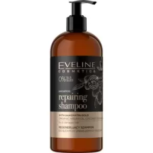 image of Eveline Cosmetics Organic Gold Regenerating Shampoo for Dry and Damaged Hair 500 ml