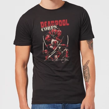 Image of Marvel Deadpool Family Corps Mens T-Shirt - Black - 3XL - Black